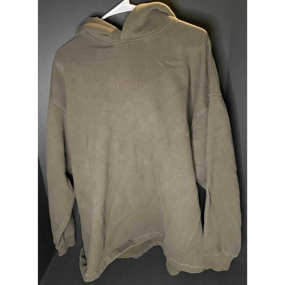 Essentials Fear of God Green Pullover Hoodie Mens L FOG - Picture 1 of 6